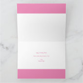 FOUR Photoletters Pink Girls 4th Birthday Card カード (内部)