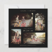 Four Photos Minimalist Modern Collage Wedding セーブザデート (正面)