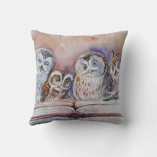 Four reading owls クッション (裏面)