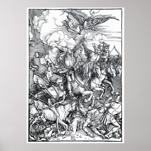 Four Riders of the Apocalypse - Albrecht Durer ポスター (正面)