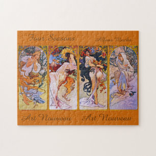 Four Seasons by Alfons Mucha ジグソーパズル