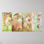 Four Seasons by Alfons Mucha, 1896 ポスター (正面)