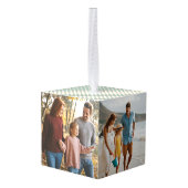 Four Seasons "Year in Review"レトロファミリーフォト キューブオーナメント (裏面アングル)