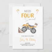 FOUR SPEED 4Wheelerクワッドバイク招待状 招待状 (正面)