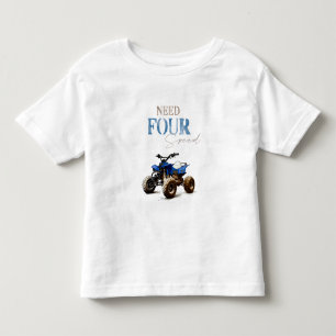 FOUR SPEED Blue Quad Bike誕生日Tシャツが必要 トドラーTシャツ