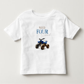 FOUR SPEED Blue Quad Bike誕生日Tシャツが必要 トドラーTシャツ