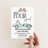 FOUR Speed Blue Raceのクルマ4thの誕生日が必要 招待状