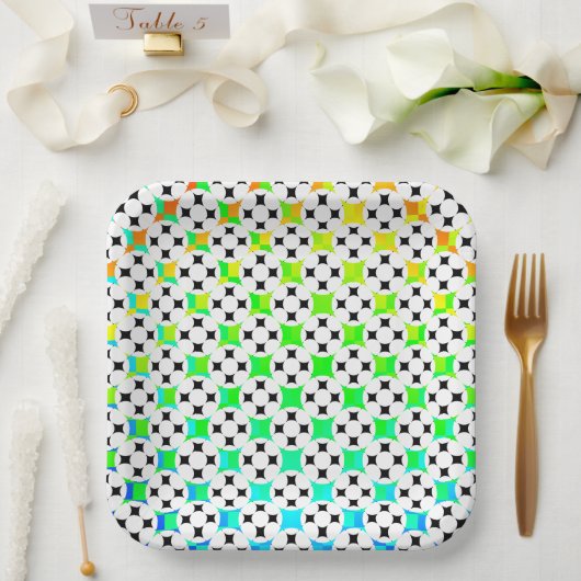 Four Star Circle by Kenneth Yoncich ペーパープレート (ウェディング)