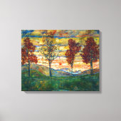 Four Trees | Egon Schiele | キャンバスプリント (正面)