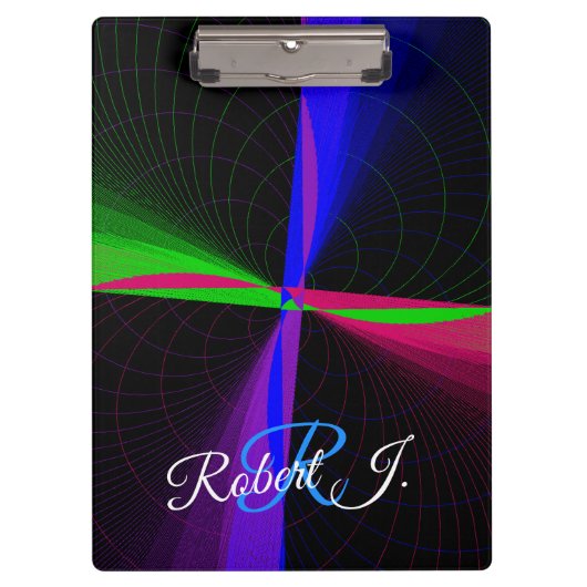 Four-Way Geometric Wave Clipboard クリップボード (正面)