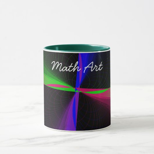 Four-Way Geometric Wave Coffee Mug マグカップ (中央)