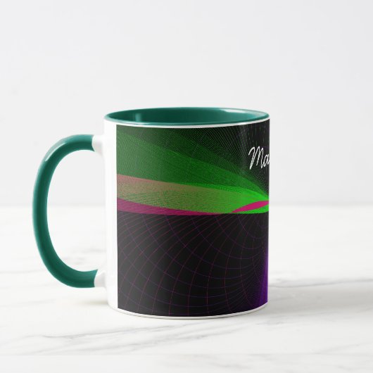 Four-Way Geometric Wave Coffee Mug マグカップ (左)