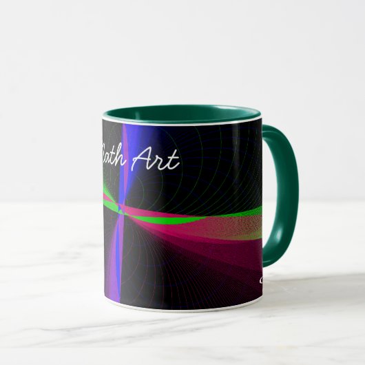 Four-Way Geometric Wave Coffee Mug マグカップ (正面右)