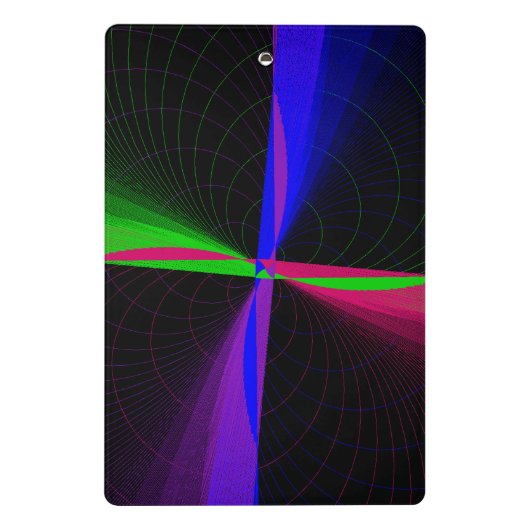 Four-Way Geometric Wave Mini Clipboard ミニクリップボード (裏面)