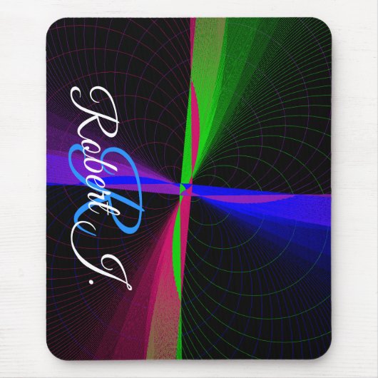 Four-Way Geometric Wave Mouse Pad マウスパッド (正面)