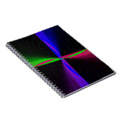 Four-Way Geometric Wave Spiral Notebook ノートブック (右側)