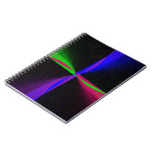 Four-Way Geometric Wave Spiral Notebook ノートブック (左側)