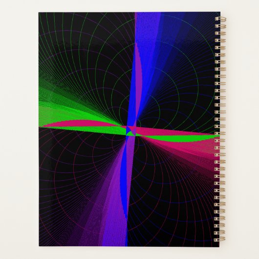 Four-Way Geometric Wave Spiral Planner プランナー手帳 (裏面)