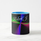 Four-Way Wave Geometric Coffee Mug マグカップ (中央)