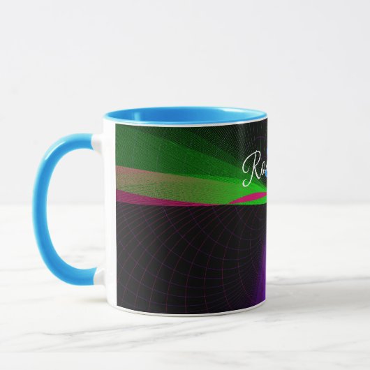 Four-Way Wave Geometric Coffee Mug マグカップ (左)