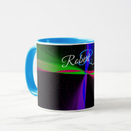 Four-Way Wave Geometric Coffee Mug マグカップ