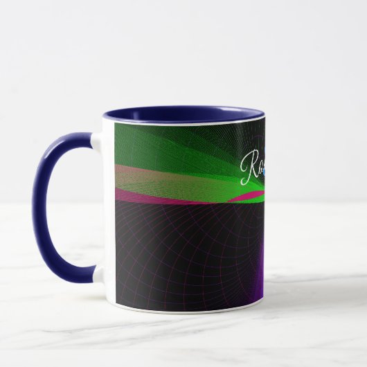 Four-Way Wave Geometric Coffee Mug マグカップ (左)