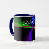 Four-Way Wave Geometric Coffee Mug マグカップ (正面左)
