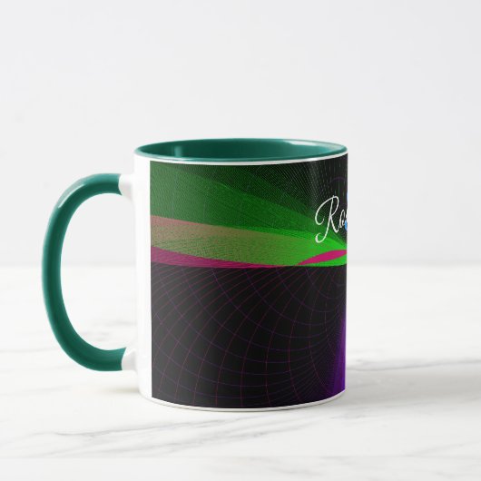 Four-Way Wave Geometric Coffee Mug マグカップ (左)
