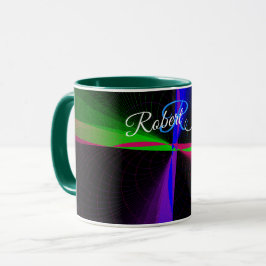Four-Way Wave Geometric Coffee Mug マグカップ