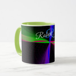 Four-Way Wave Geometric Coffee Mug マグカップ