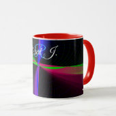Four-Way Wave Geometric Coffee Mug マグカップ (正面右)