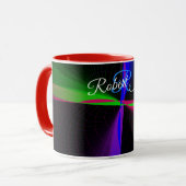 Four-Way Wave Geometric Coffee Mug マグカップ (正面左)