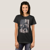 Four Wheeler ATV Quad Racing Rider USA American Fl Tシャツ (正面フル)