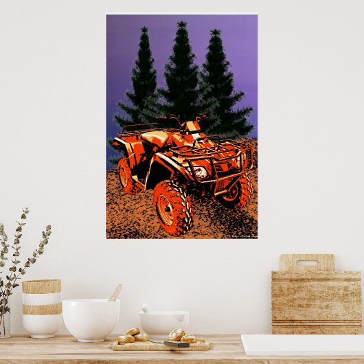 Four Wheeler Print ポスター (キッチン)