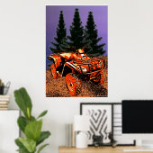 Four Wheeler Print ポスター (ホームオフィス)