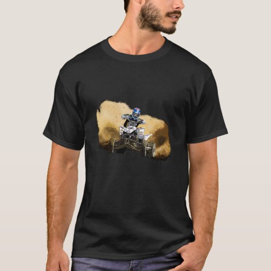 Four Wheeler Quad Men ATV Riding Quad Biking 4 Tシャツ (正面)