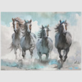 Four Wild Mustang Gallop Across the Prairie 薄葉紙 (正面)