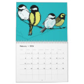 fourcalling鳥、2011年3月- 2012年2月 カレンダー (2月 2026)