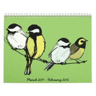 fourcalling鳥、2011年3月- 2012年2月 カレンダー