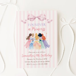 Fourever a Princess Birthday Party Invitation  招待状