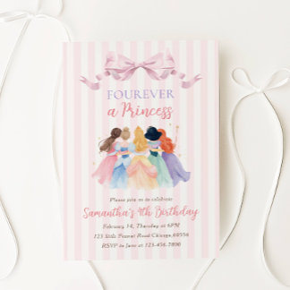 Fourever a Princess Birthday Party Invitation  招待状