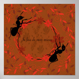 fourmi，肯定，前向きフレーズinspirante ポスター