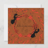 fourmi, affirmation positive ,phrase inspirante 招待状 (正面)