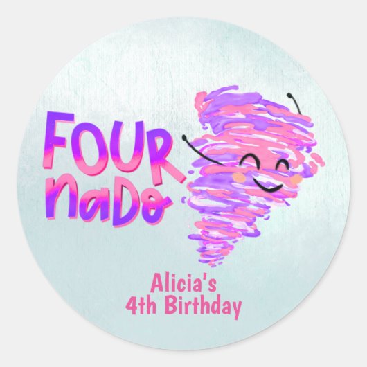 Fournado Tシャツラウンドステックラシックカー ラウンドシール (正面)