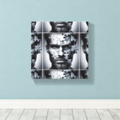 foursome – 男性の顔パズル キャンバスプリント (インサイチュ (ウッドフロア))