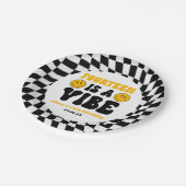 Fourteen Is A Vibe Retro 14th Birthday Party ペーパープレート (アングル)