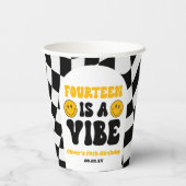 Fourteen Is A Vibe Retro 14th Birthday Party 紙コップ (裏面)