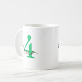 Fourth 4 Year Anniversary with Personalization コーヒーマグカップ (正面左)