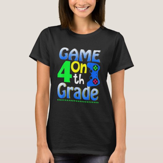 Fourth Grade Back To School Video Gamer Game On 4t Tシャツ (正面)