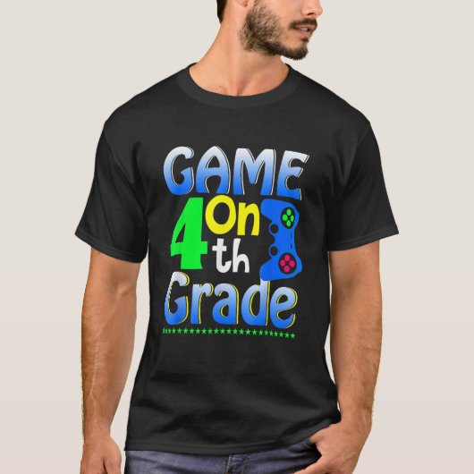 Fourth Grade Back To School Video Gamer Game On 4t Tシャツ (正面)